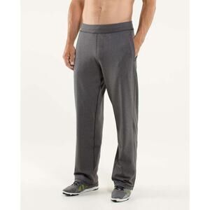 Lululemon Men’s Kung Fu Pants Charcoal Gray Drawstring Flap Pockets Small